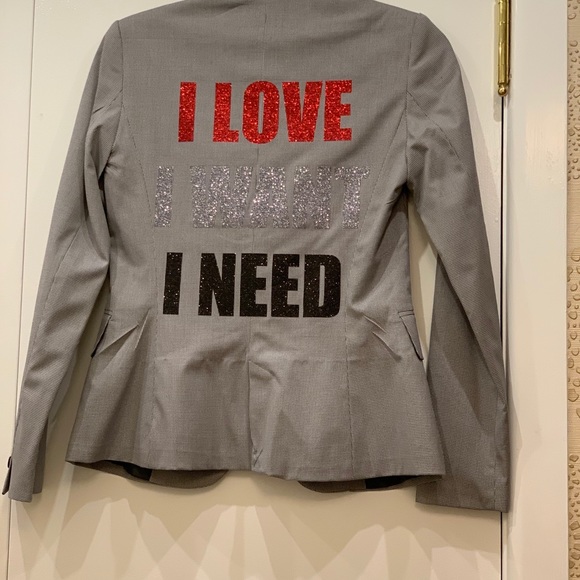 NWOT Hipchik Couture Blazer I Love I Want I Need - Picture 6 of 11